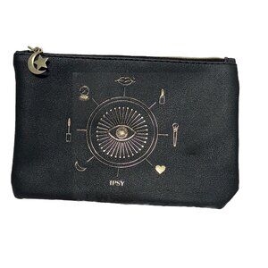 Ipsy Glam Bag Oct 2020 You’re Magic Black Gold Celestial Makeup Cosmetic Pouch